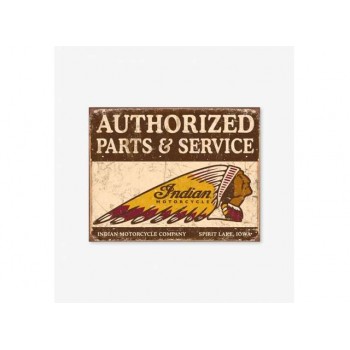 Tac Signs - Plăcuță metalică decorativă [32x41cm] - Authorized Indian Parts & Service